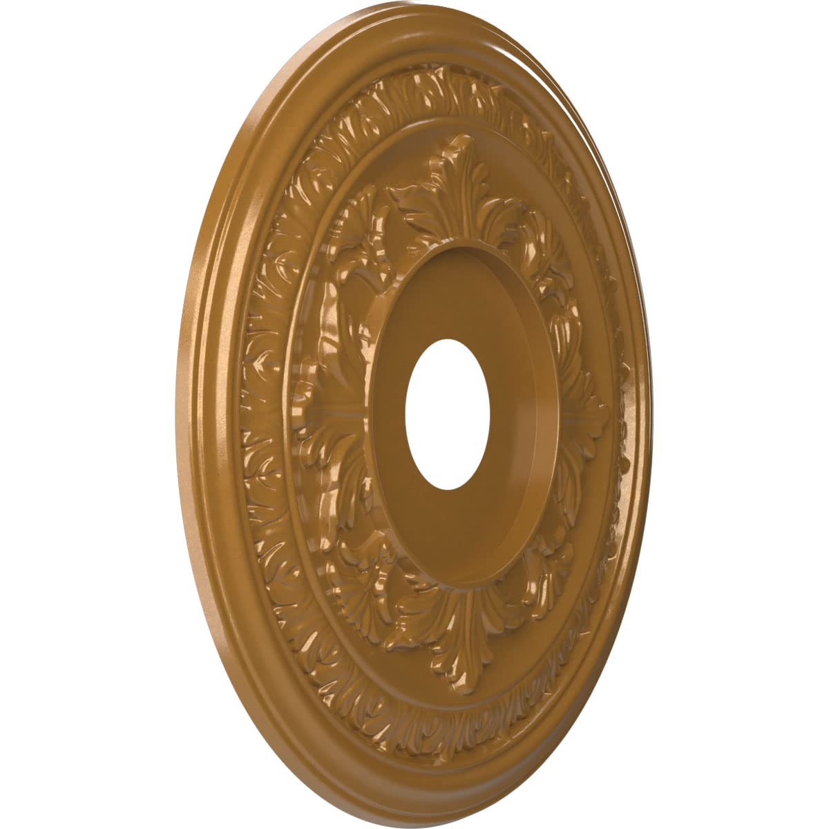 Ekena Millwork Cmp19Badvg Baltimore Thermoformed Pvc Ceiling Medallion (Fits Canopies Up To 7 3/4), 19Od X 3 1/2Id X 1P, Univers