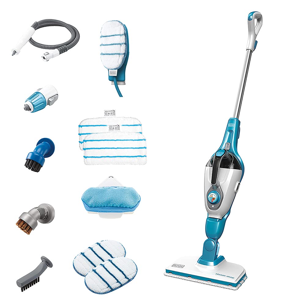 Black+Decker 7 In 1 Steam Mop And Steam Glove Handheld Steamer, Complete Steam Cleaning Solution, Corded (Hsmc1361Sgp)