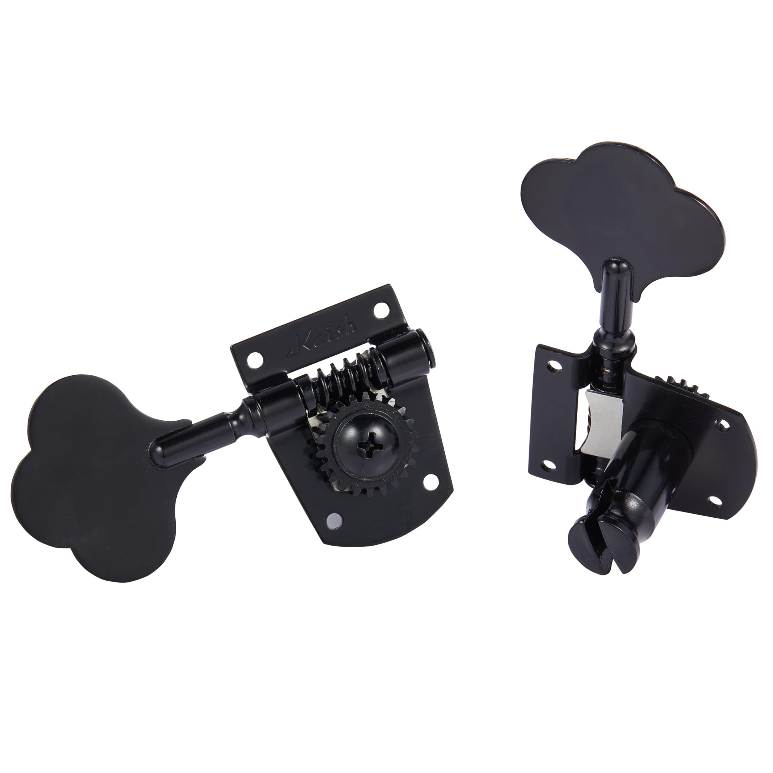 Kaish Black 2+2 Cloverleaf Bass Tuners Bass Tuning Machines Bass Tuning Keys For Standard/Highway One Series Jazz J Bass/Precisi