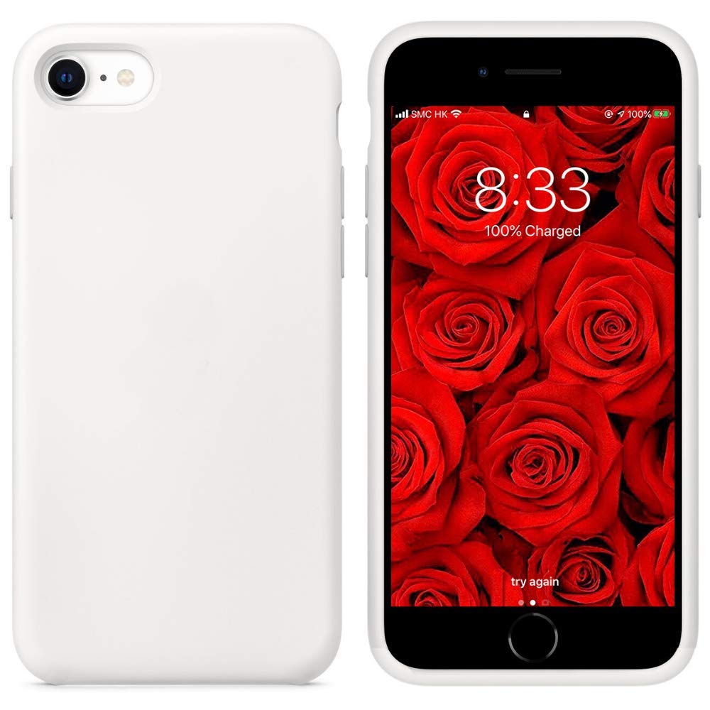 Icesword Iphone Se 3 Case 2022 Upgraded] Iphone Se 2020 (2Nd Gen) Iphone 7 Iphone 8 Silicone Case White, Liquid Silicone Gel Rub