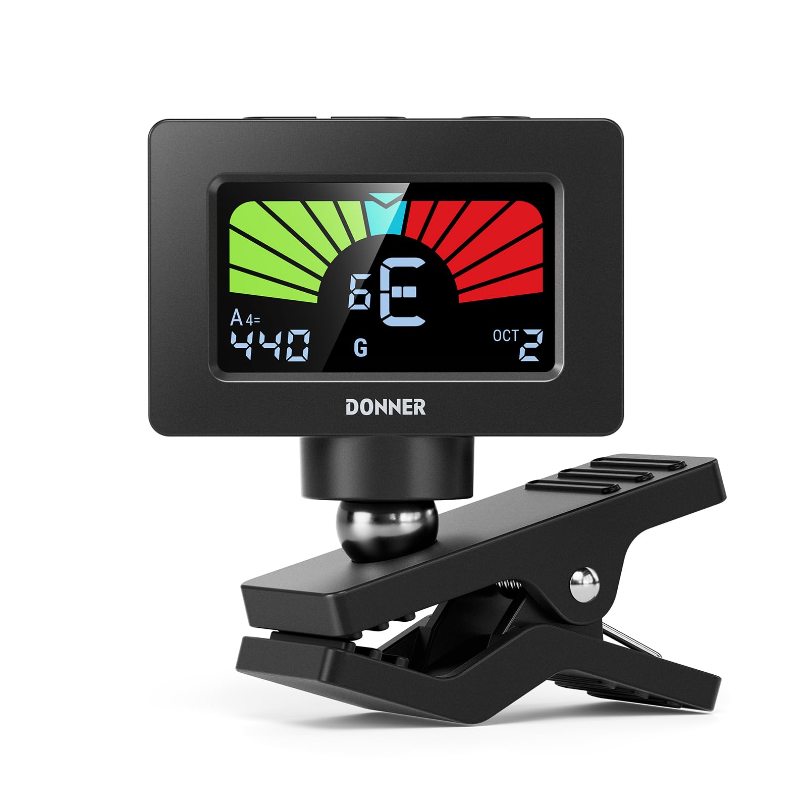 Donner Guitar Tuner Clip On Magnetic Guitar Tuner With Color Lcd Display For Acoustic/Electric Guitar Ukulele Bass Violin Banjo