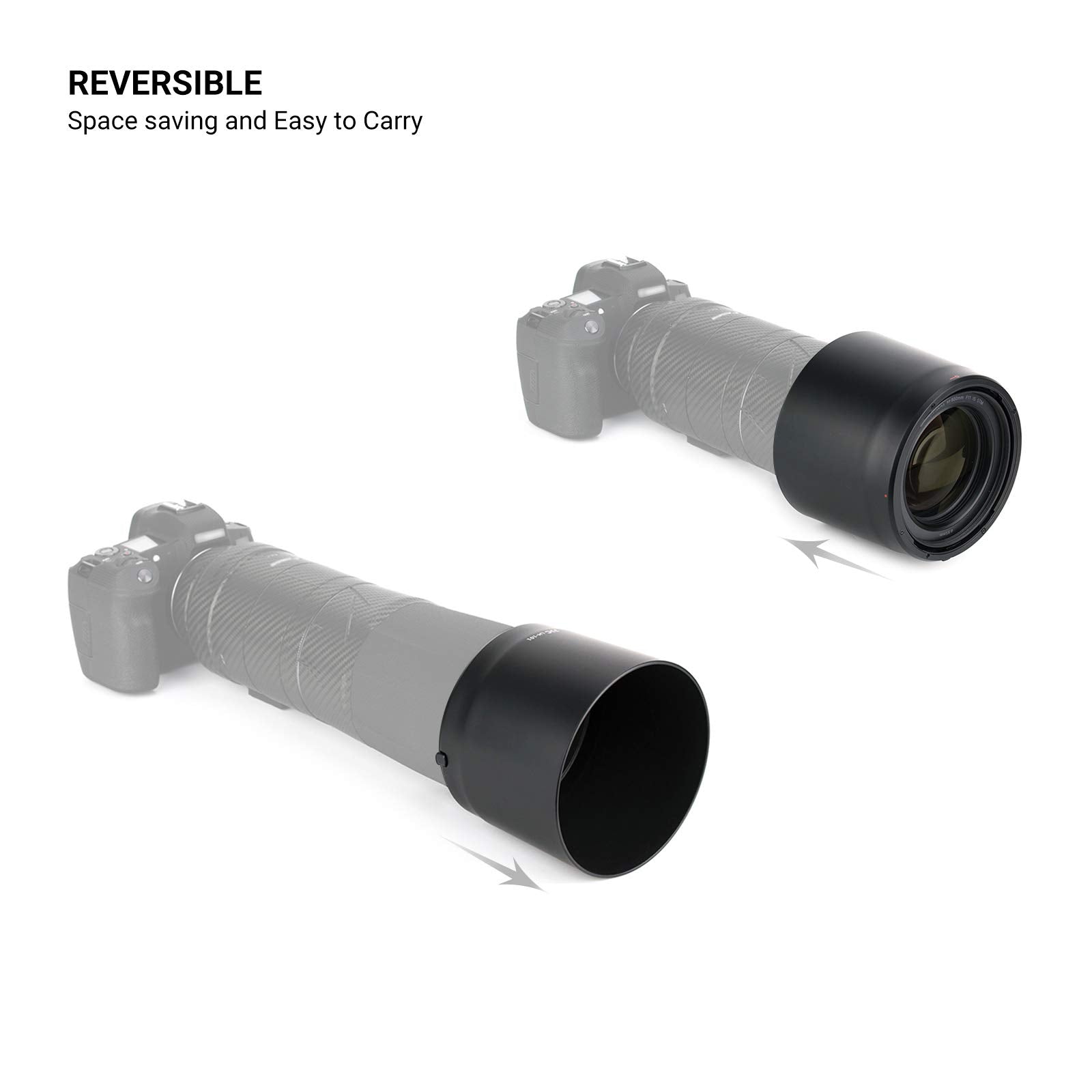 Lens Hood For Canon Rf 800Mm F/11 Is Stm, Rf 200 800Mm F/6.3 9 Is Usm Lens On Eos R6 R5 Rp R Ra Camera,Reversible Lens Shade Rep