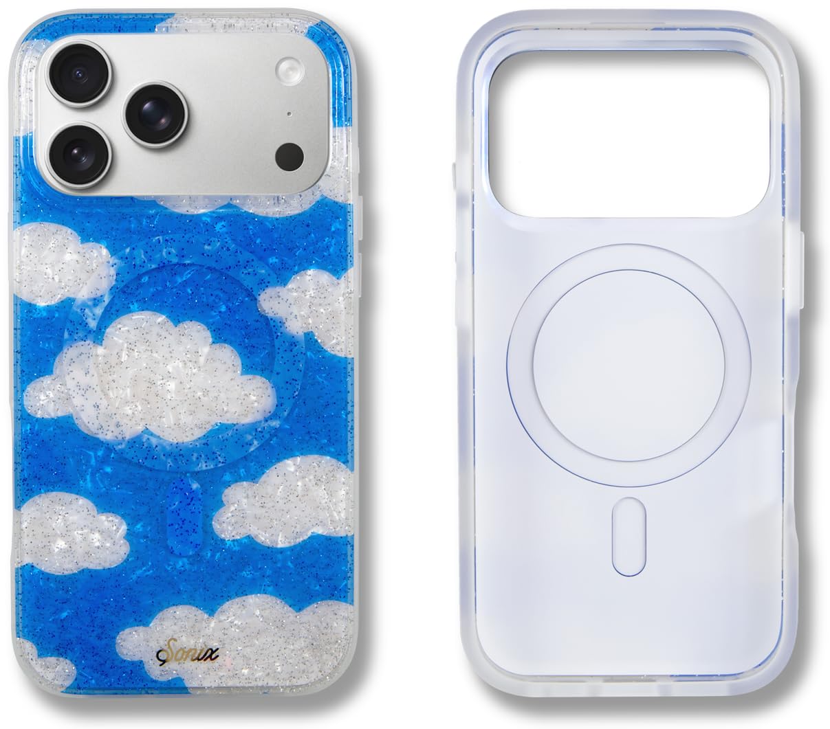 Sonix Case for iPhone 17 Pro Max | Compatible with MagSafe | 10ft Drop Tested | Glitter Coulds | Day Dream