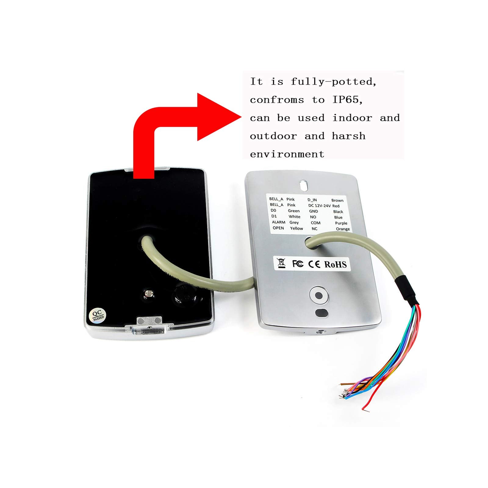Retekess T Ac04 Garage Keyless Entry Pad,Access Control Keypad,Door Keypad,Wiegand 26 Pin Code Rfid Keypad,Ip68 Waterproof,2000