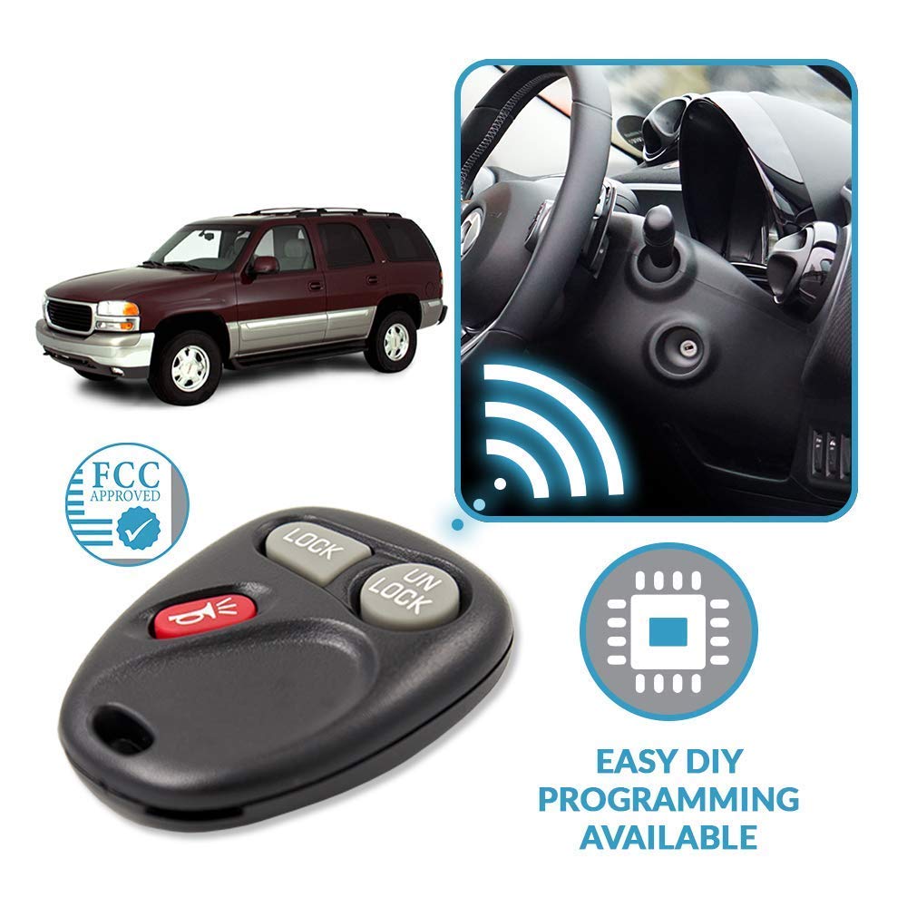 Keyless2Go Replacement For Keyless Entry Car Key Fob Vehicles That Use 3 Button Koblear1Xt 15042968 Remote, Self Programming   2