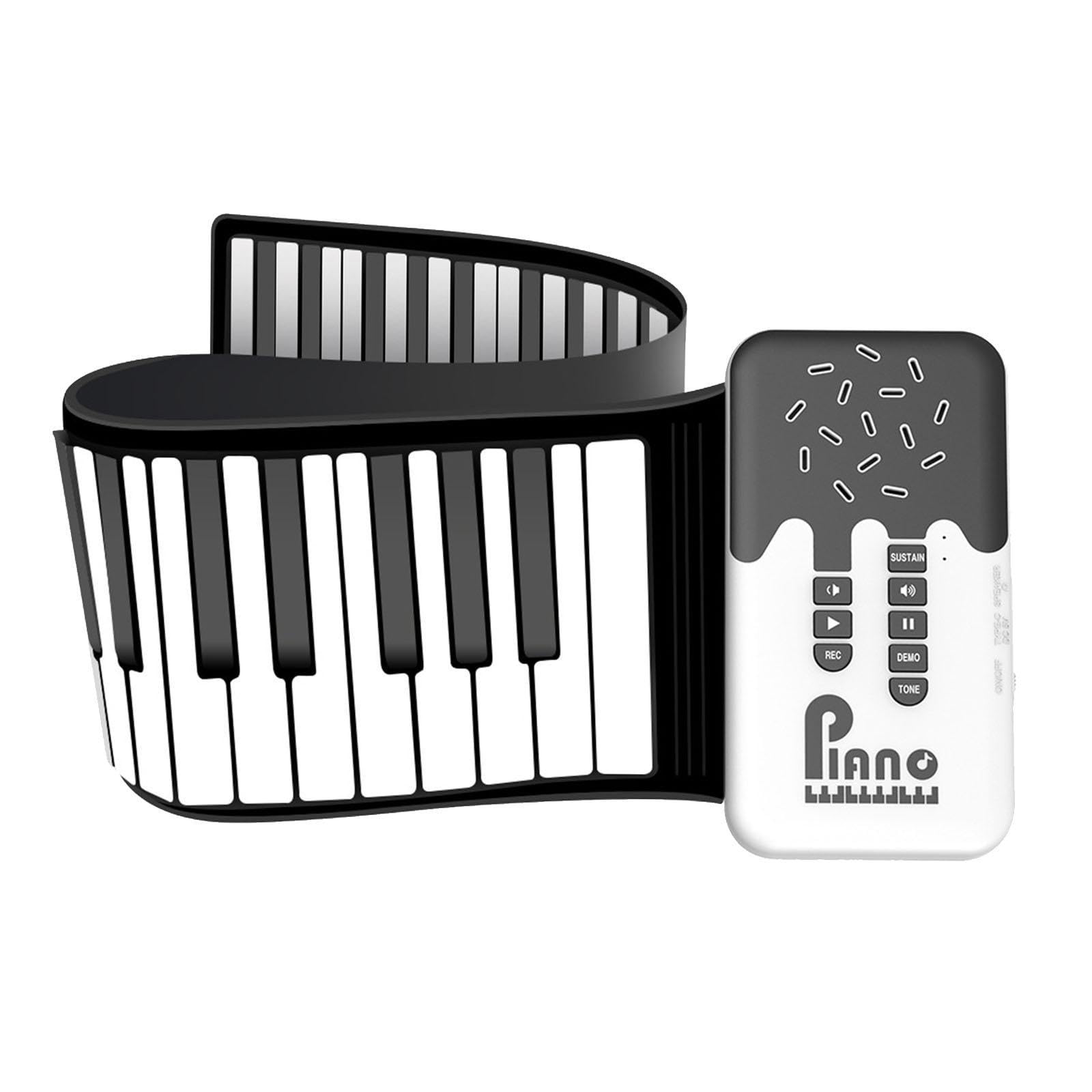 VISTORA Folding Electronic Keyboard Presents Portable 49 Key for Travel Adults Child White|Pianos, Keyboards & Organs|Electronic