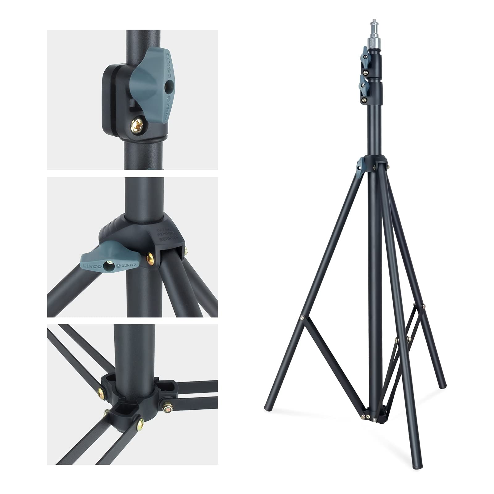 Linco Lincostore Zenith 7 Feet/225Cm Photo Studio Light Stands Set Of Two For Htc Vive Vr, Video, Portrait, And Product Photogra