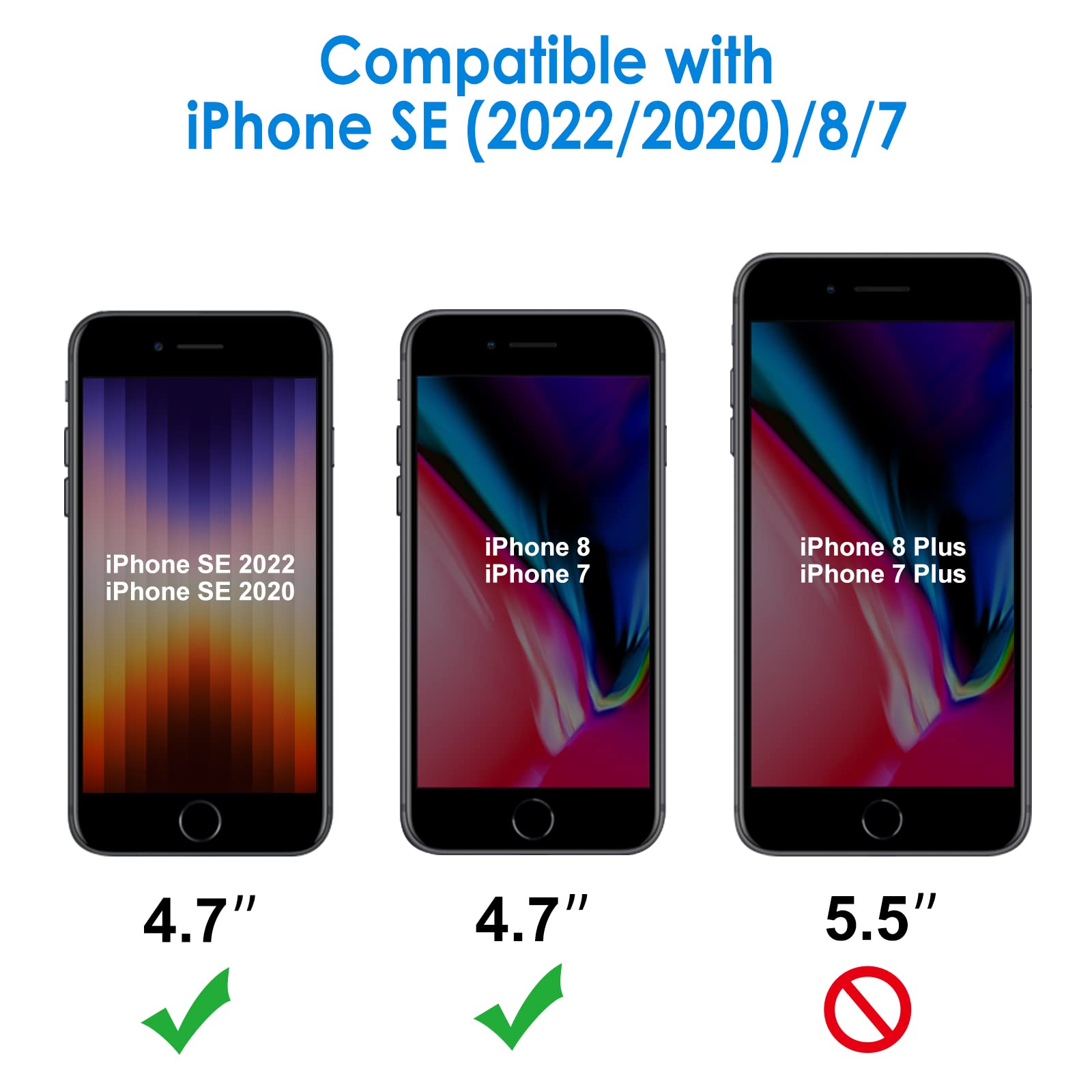 Jetech Privacy Screen Protector For Iphone Se 3/2 (2022/2020 Edition), Iphone 8 And Iphone 7, Anti Spy Tempered Glass Film, 2 Pa