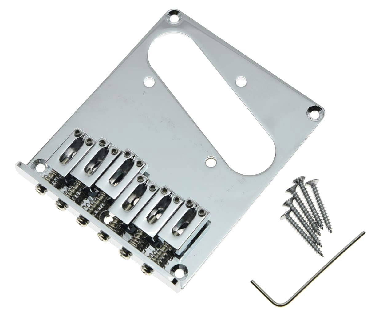 Kaish Chrome Tele Single Coil Bridge Guitar Bridge For Telecaster/Tele Guitar