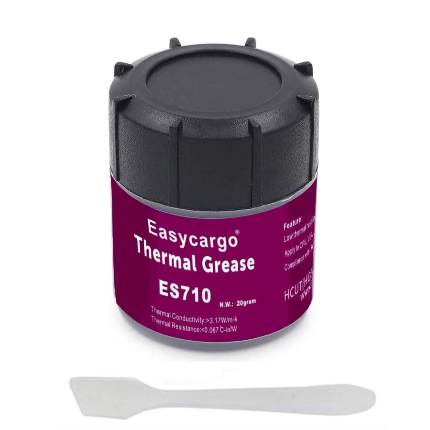 Easycargo 20G Silver Thermal Paste Kit, High Performance Thermal Conductive Grease, Silver Thermal Compound For Cooling Heatsink