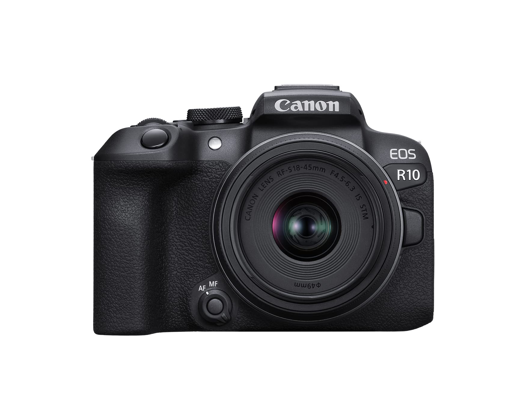 Canon EOS R10 Mirrorless Camera RF S18 45mm F4.5 6.3 is STM Lens Kit, Hybrid Camera, 24.2 Megapixel CMOS (APS C) Sensor, 4K Video, Vlogging Camera for Content Creators, Black