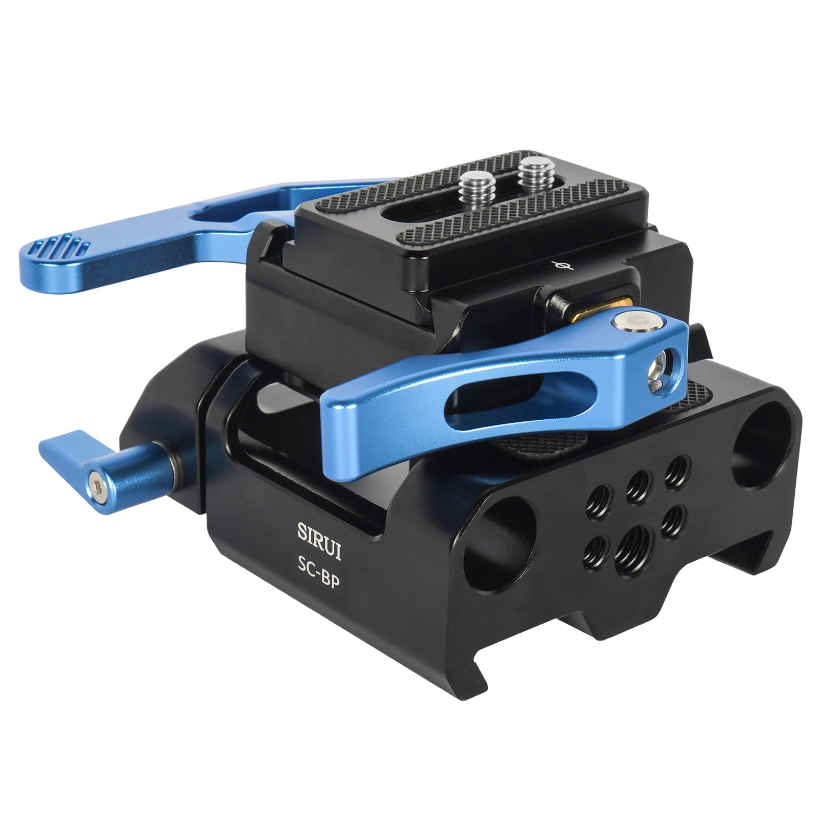 Sirui Universal Camera Baseplate With Dual 15Mm Rod Rail Clamps, Base Plate With Quick Release Plate For Tripod, Shoulder Rig, Follow Focus, Sc Bp