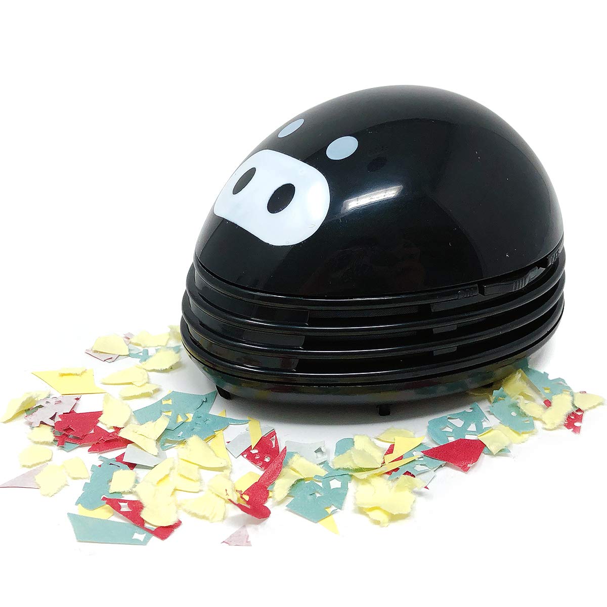 Allydrew Cute Portable Mini Vacuum Cleaner For Home And Office, Black Piggy