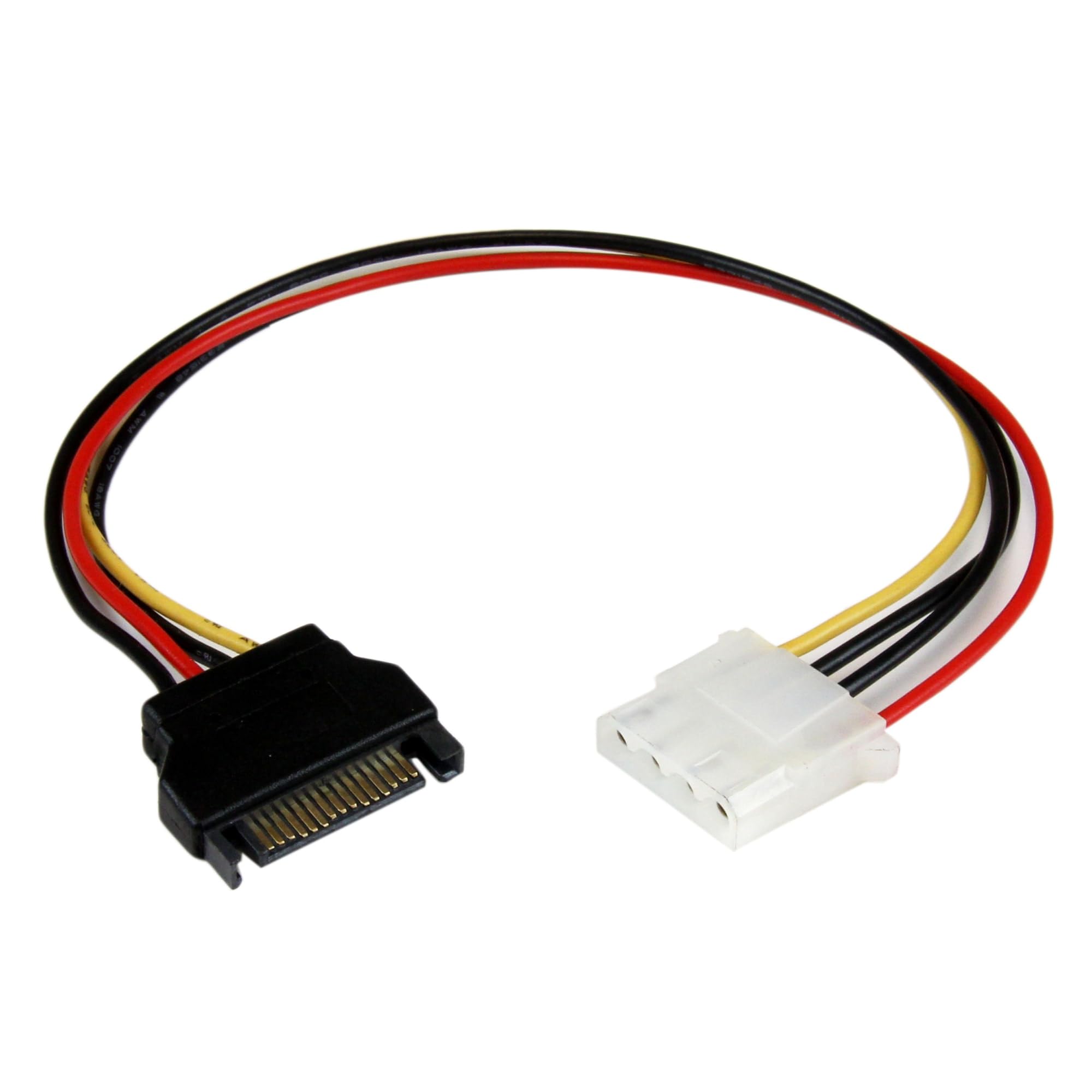 Startech.Com 12In Sata To Lp4 Power Cable Adapter F/M   Sata To Lp4 Power Adapter   Sata Female To Lp4 Male Power Cable   12 Inc