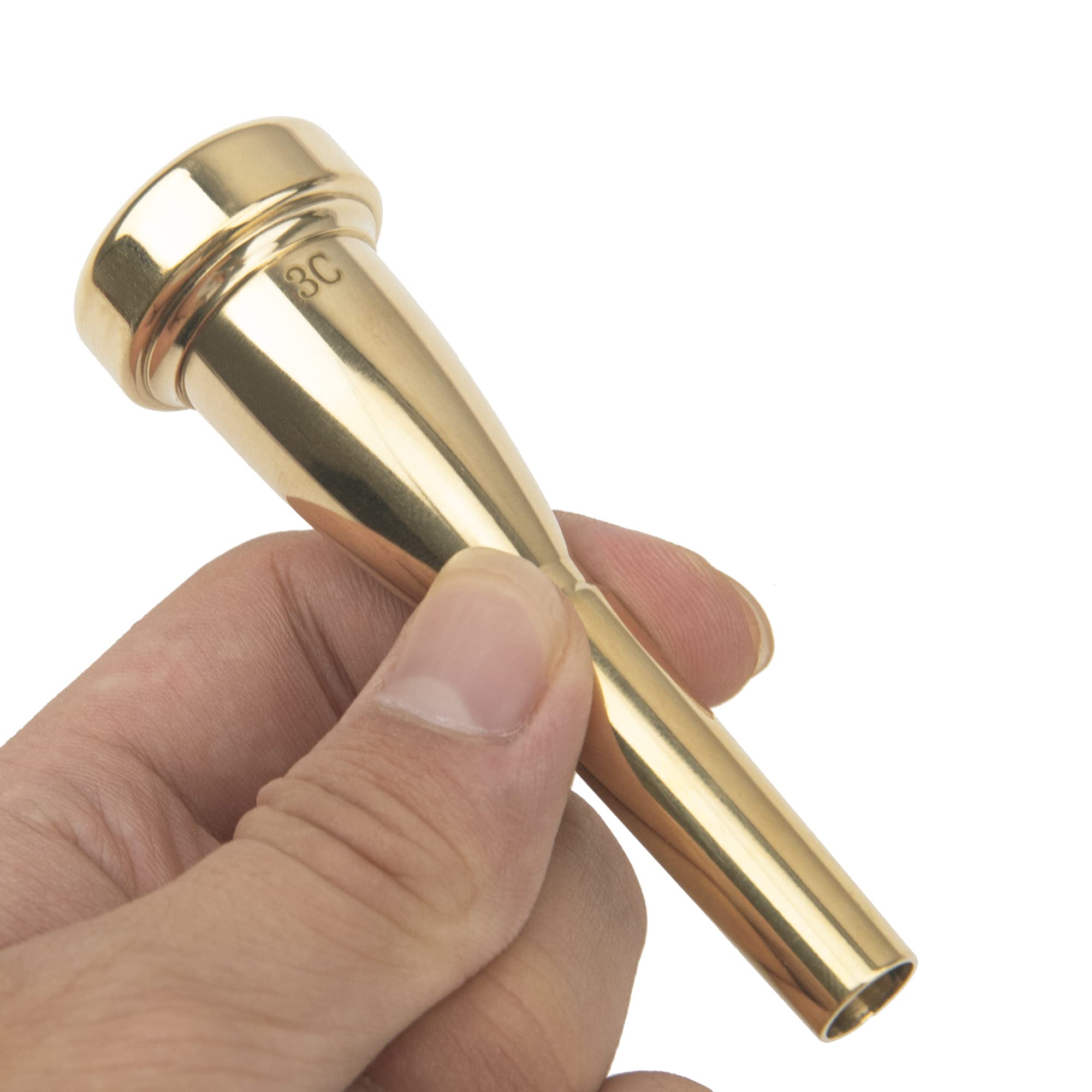 1Pcs Yootones Metal Gold Plated Trumpet Mouthpiece Compatible With Trumpet Accessories Parts (3C)