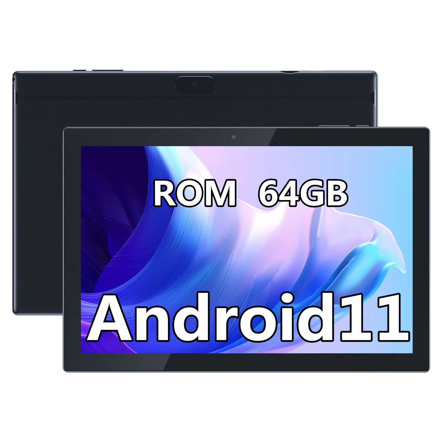10 Inch Tablet, 64Gb Storage Tablets, Android 11 Tab, 512Gb Expandable, 8Mp+2Mp Camera, 1.5Ghz Cpu Quad Core Processor, 2Gb Ram