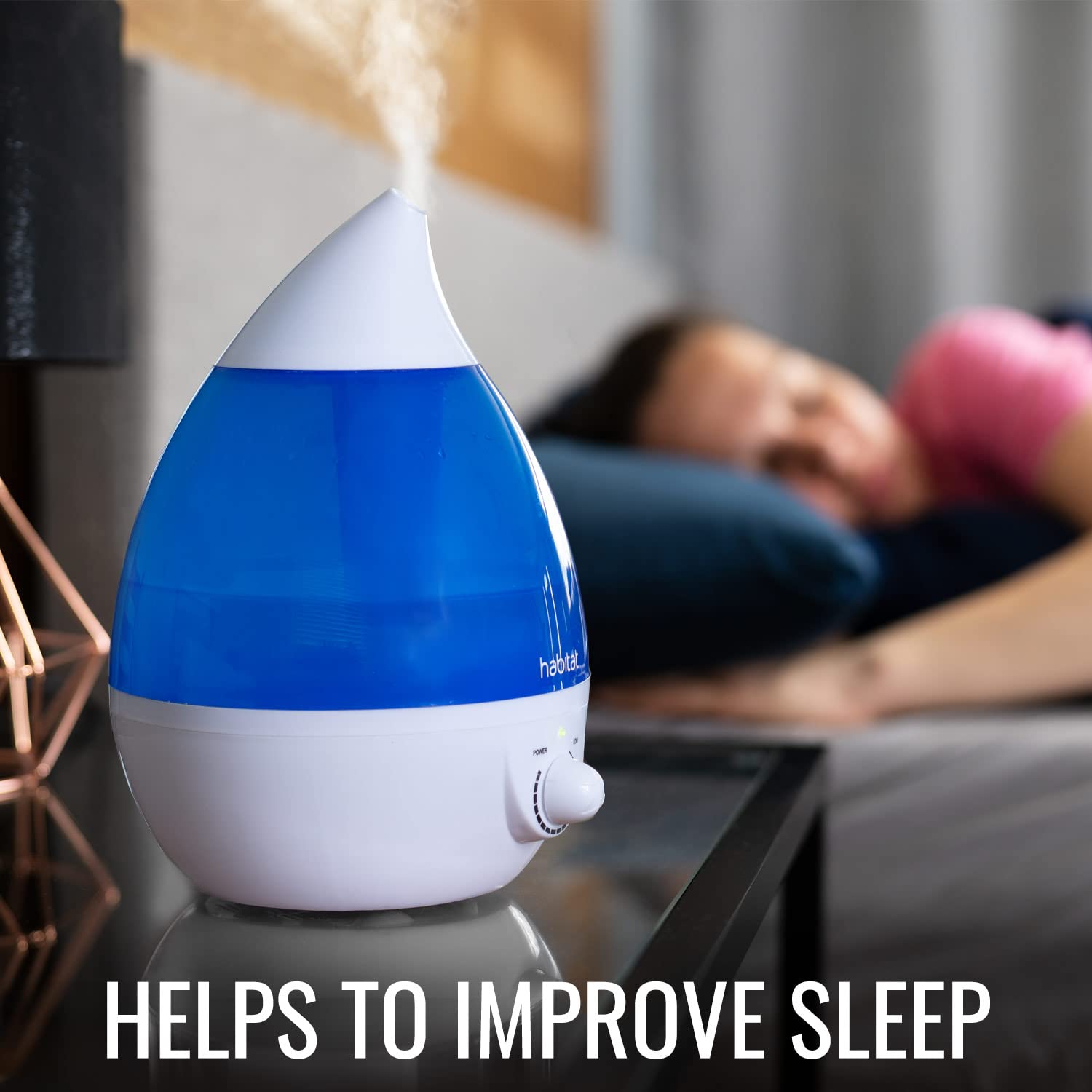 Habitat Cool Mist Ultrasonic Humidifier With Large 2.5L Tank, Whisper Quiet Humidifier With Led Light For Bedroom, 24 Hours Of C