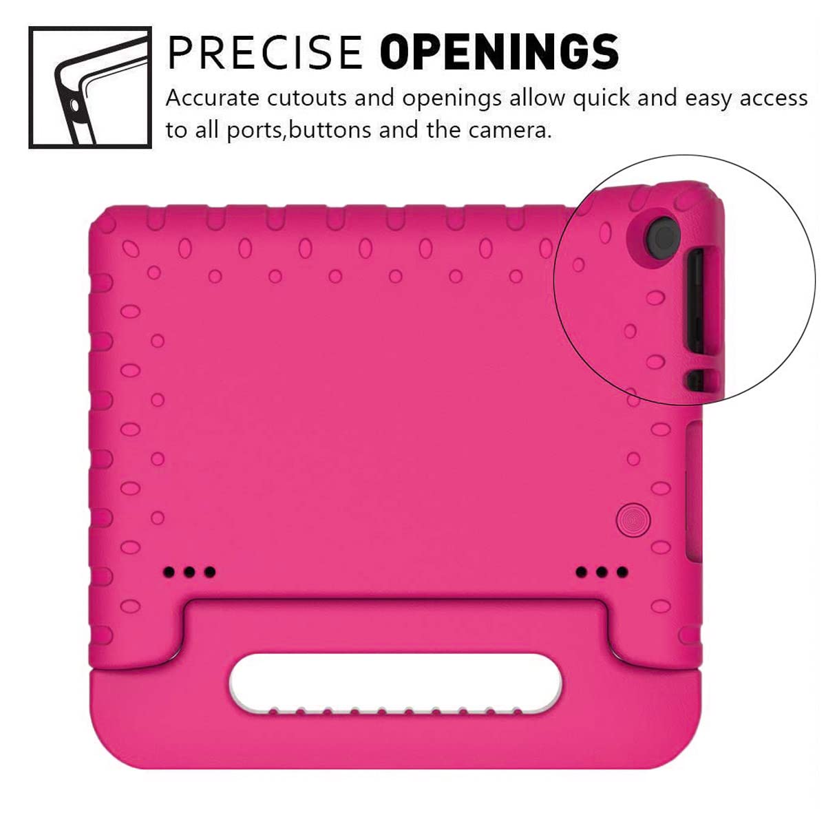 Kids Case For Fire Hd 8 6Th/7Th/8Th Gen (2016/2017/2018 Release) Kids Friendly And Shockproof Case Lightweight Soft Durable Foam