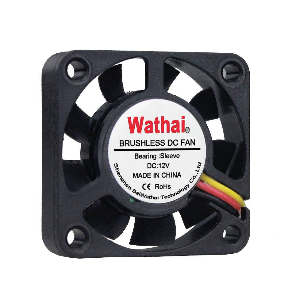 Wathai 40mm x 10mm DC Brushless Fan 12V 3Pin Cooling for 3D Printing, PC Computer Case, CPU Replacement, Graphics Card, Raspberr