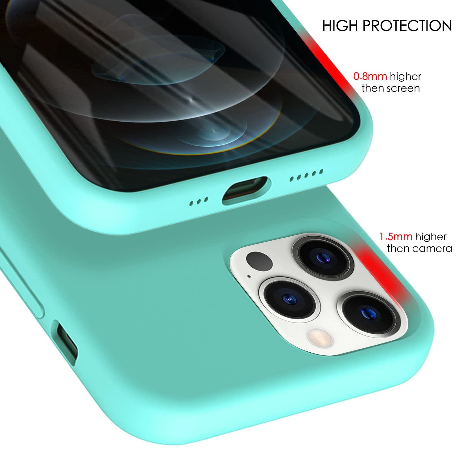 ZUSLAB Apple iPhone 12 Pro / iPhone 12 Silicone Phone Case Mint