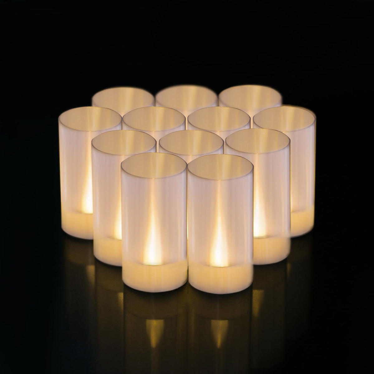 Lanker Flameless Candles, Battery Operated Led Pillar Candles, D1.5 X H3 Inch, Romantic Flickering Warm White Long Flame-Effect 