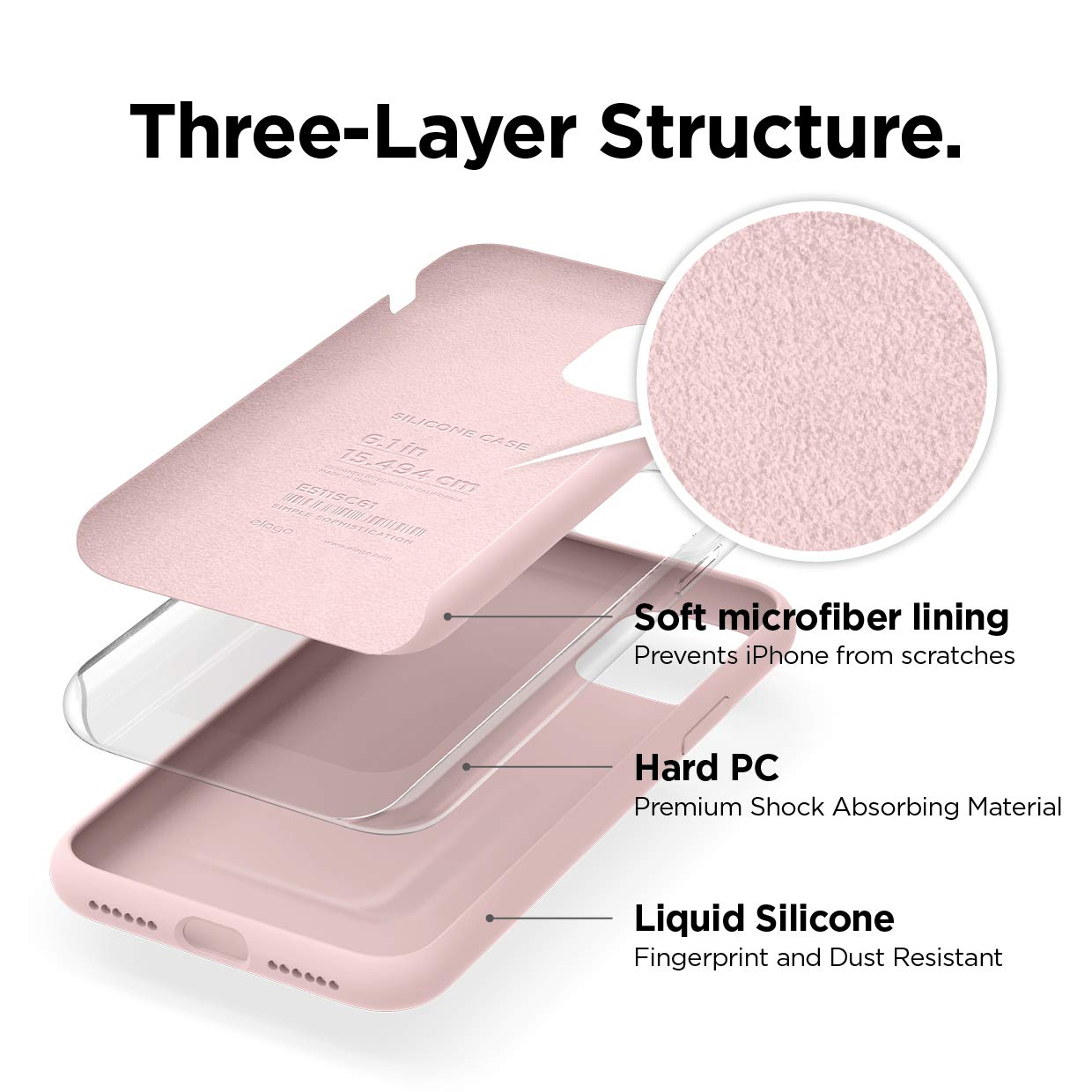 Elago Liquid Silicone Phone Case Compatible With Iphone 11 (61 Inches), Premium Silicone Case, Shockproof, Full Body Protection