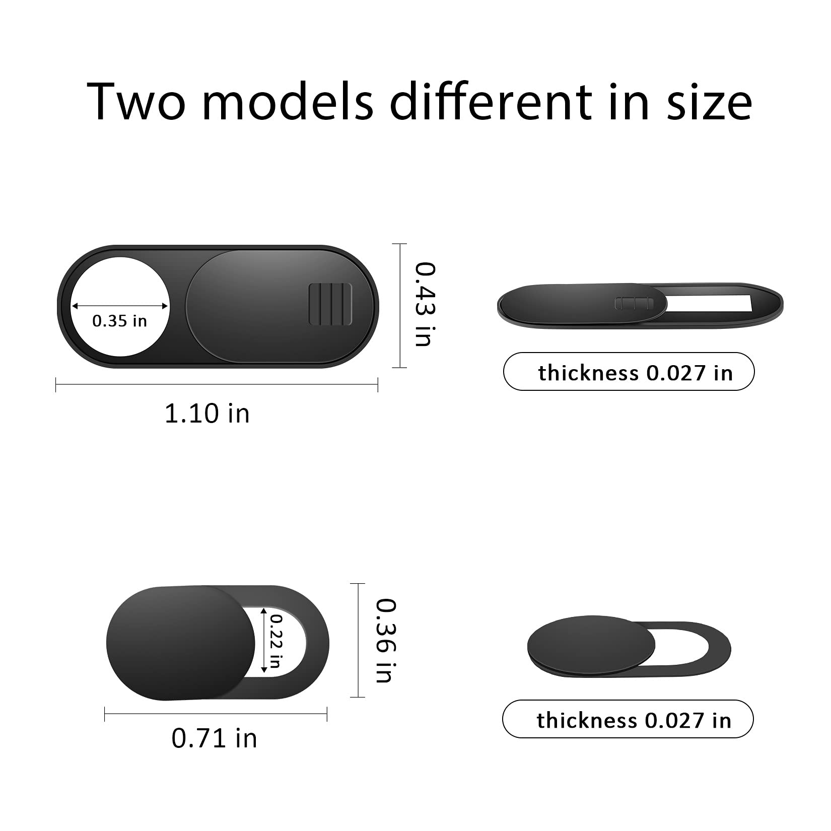 Zucucuc Webcam Cover, 11 Pack Laptop Camera Cover Slide, Phone Camera Cover, Ultra Thin Webcam Cover Slide Compatible With Macbo