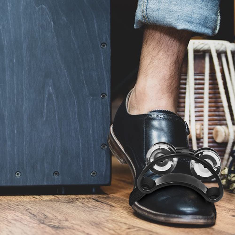 2 Pcs Foot Tambourine, Findtop Foot Shaker, Tambourines For Adults, Collocation Drums, Guitars, Metal Bells, For Concerts, Parti