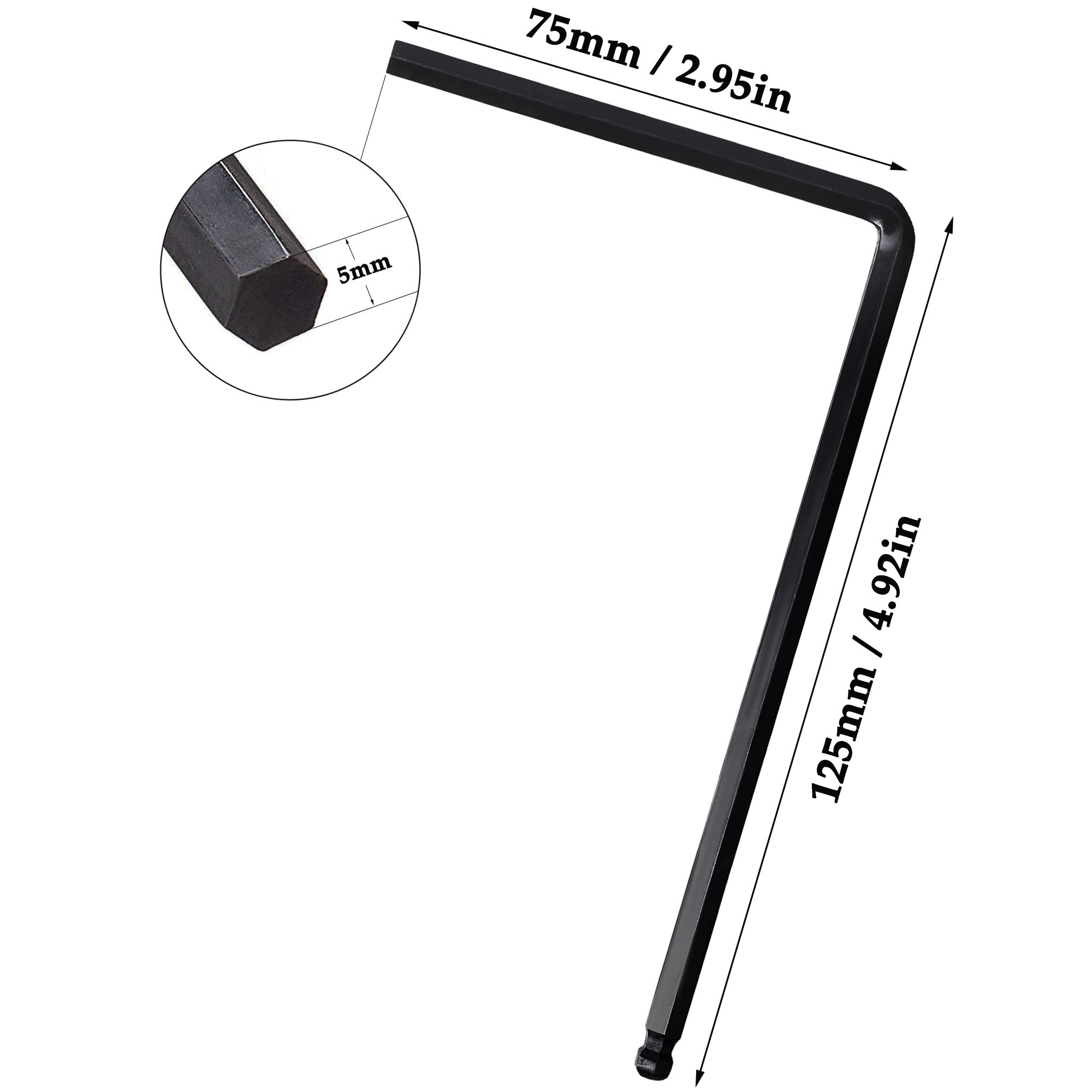 Hinfudor 11 Pieces Guitar Allen Wrench Set Including 4Mm & 5Mm Lengthened Ball End Truss Rod Wrench, For Most Guitar & Bass Neck