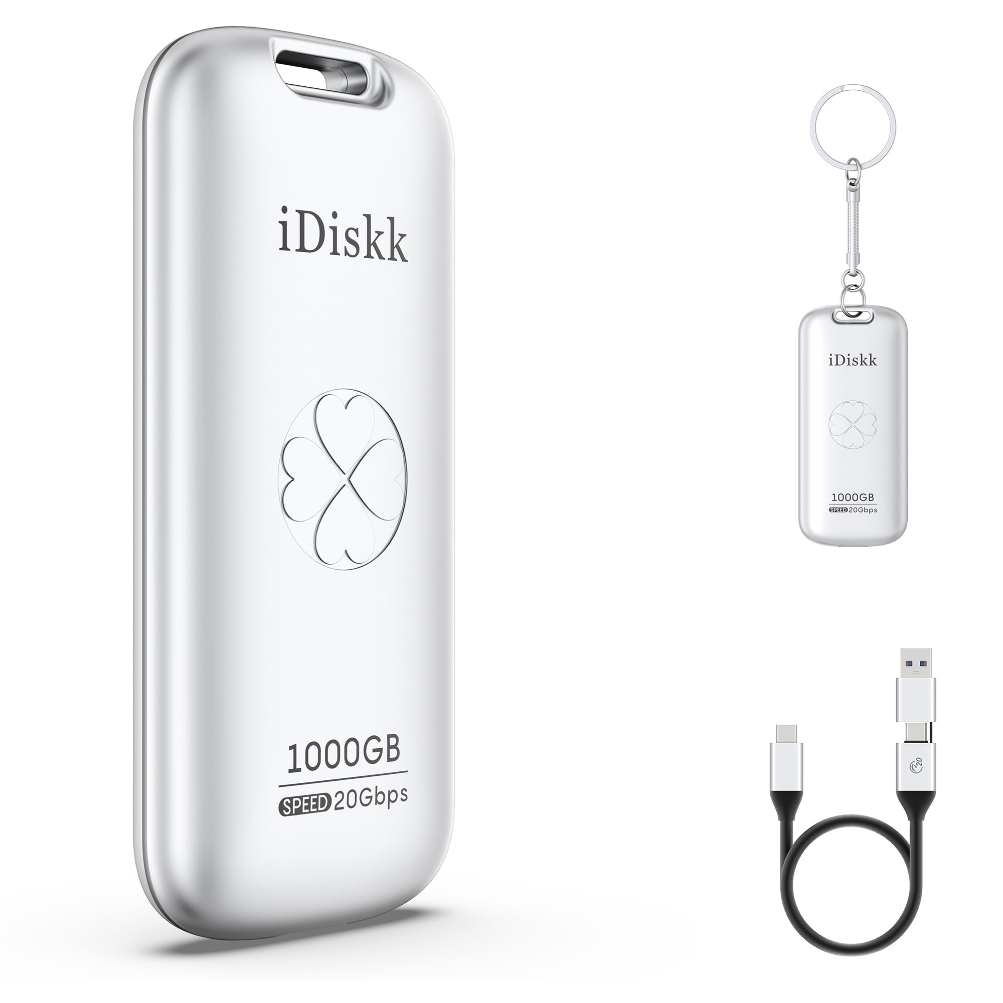 Idiskk ?Plug Play 1Tb High Speed 2000Mb/S External Ssd |Pocket Sized | Usb 3.2 Gen 2X2 | External Solid State Drive | Photo Stick Compatible With Xbox,Ps4,Ipad,Pc&Mac,Pc,Android Phones,Cameras