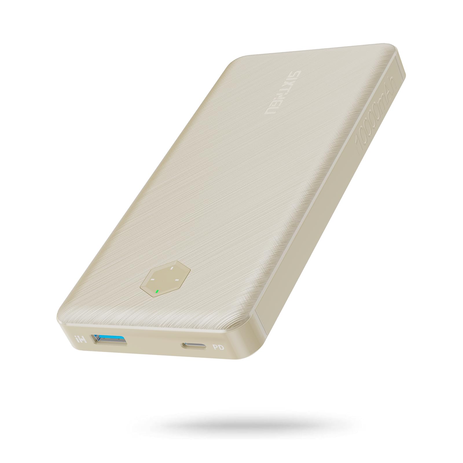 SIXTHGU Portable Charger, Slim 10000mAh PD 20W Power Bank, USB C in&Out Fast Charging Battery Pack, External Phone Powerbank Com