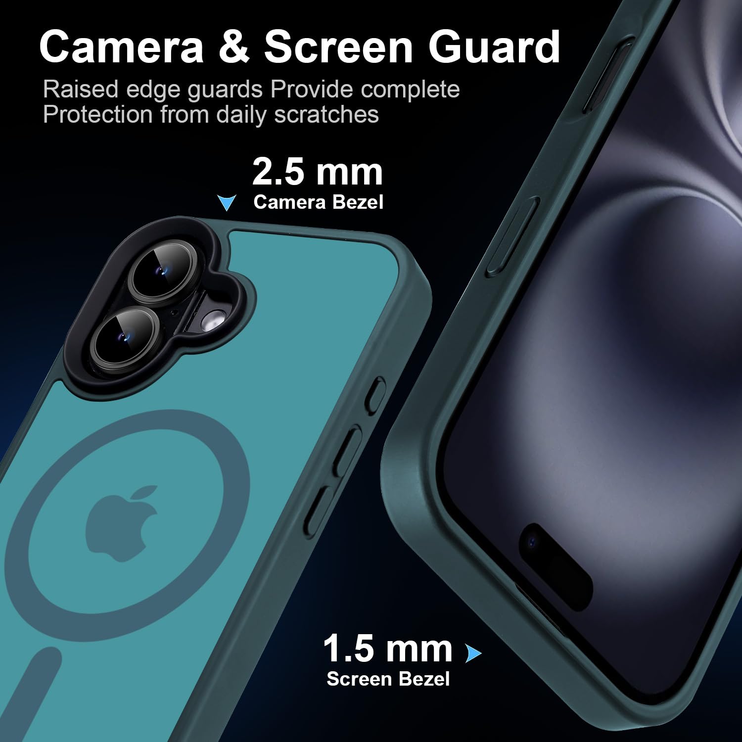 Yzoiko Strong Magnetic Case For Iphone 16 Case [10Ft Grade Drop Tested & Compatible With Magsafe] Translucent Anti Fingerprint S