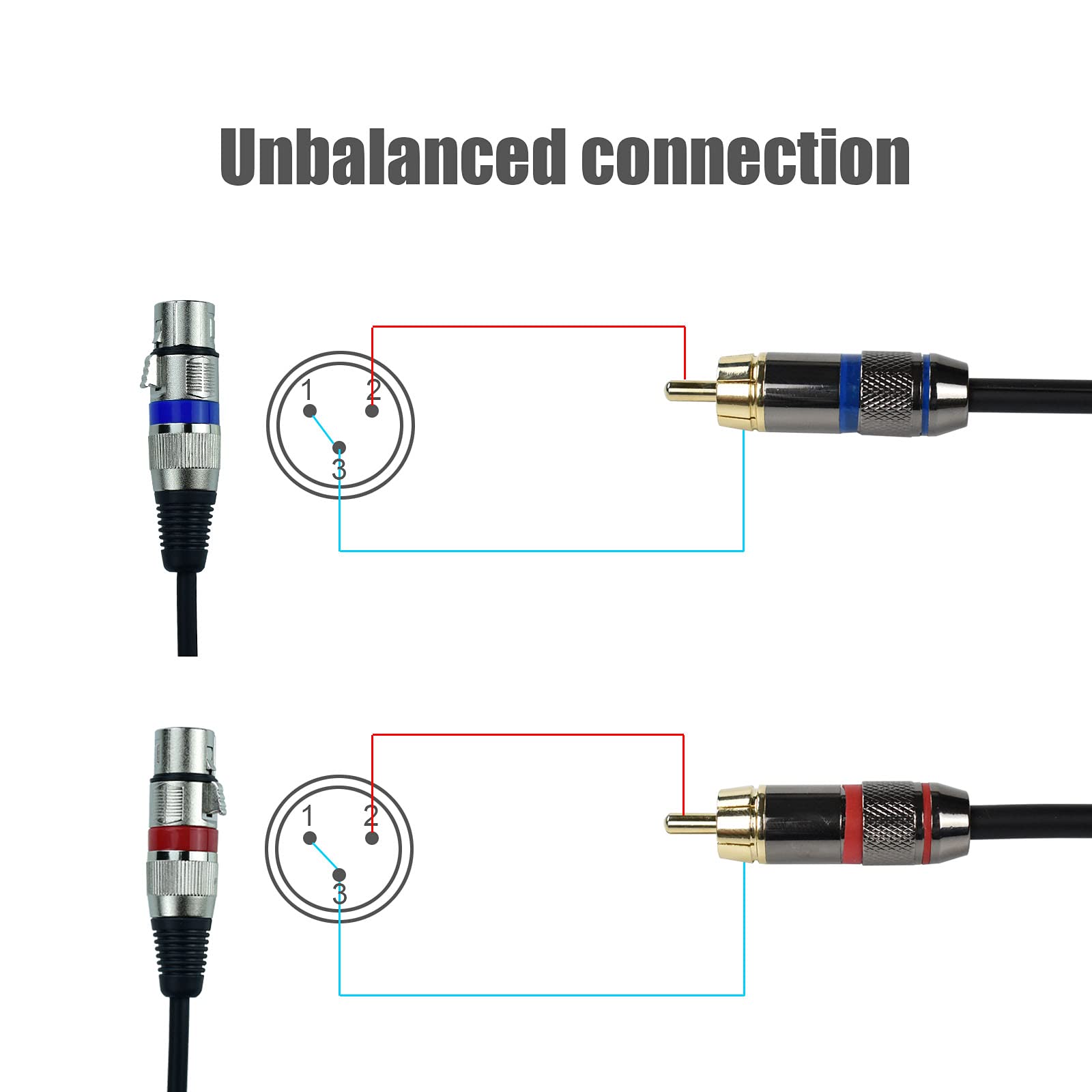 Mugteeve Dual Xlr Female To Dual Rca Male Phono Cable Adapter, 10 Feet Balanced 3Pin Xlrf To Unbalanced Rca Speaker Cable, Gold