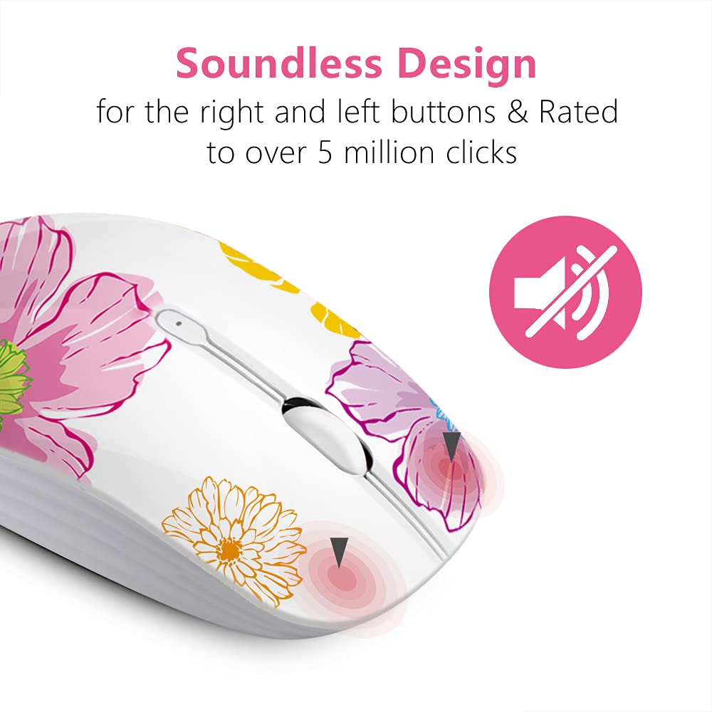 Juhoo Wireless Mouse With Nano Receiver For Pc, Laptop, Notebook, Computer, Macbook, Less Noise, Portable Mobile Optical Mice.(F