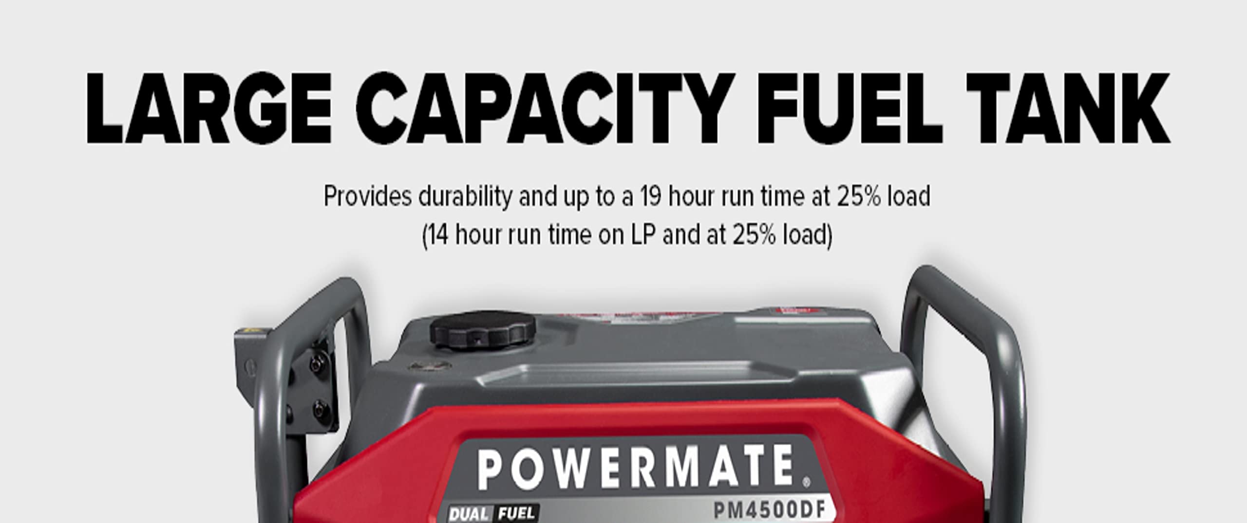 Powermate Pm4500 4,500 Watt Dual Fuel Compatible Portable Generator   Gas And Propane   Cosense Technology   Reliable Power Solu