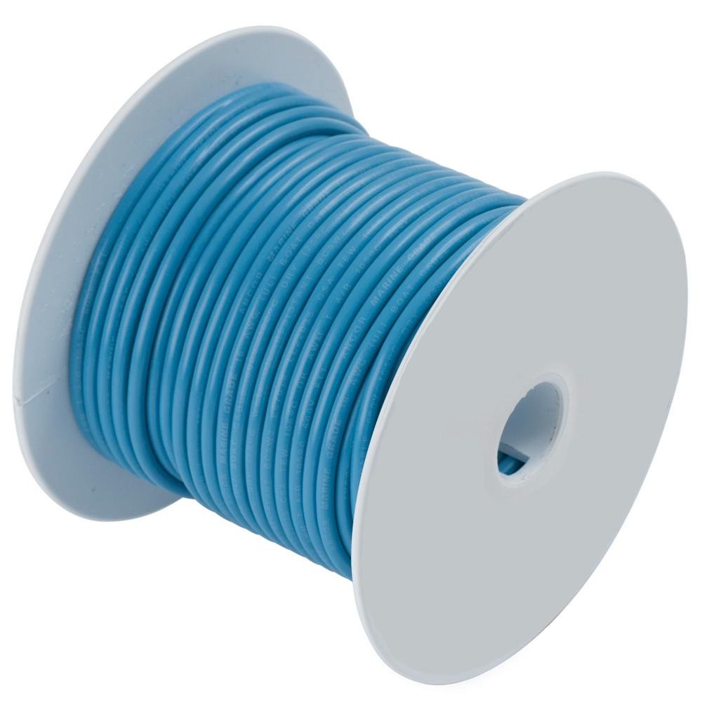 Ancor 101910 Marine Grade Electrical Primary Tinned Copper Boat Wiring (16-Gauge, Light Blue, 100-Feet),WBHDWB000NV0FRE
