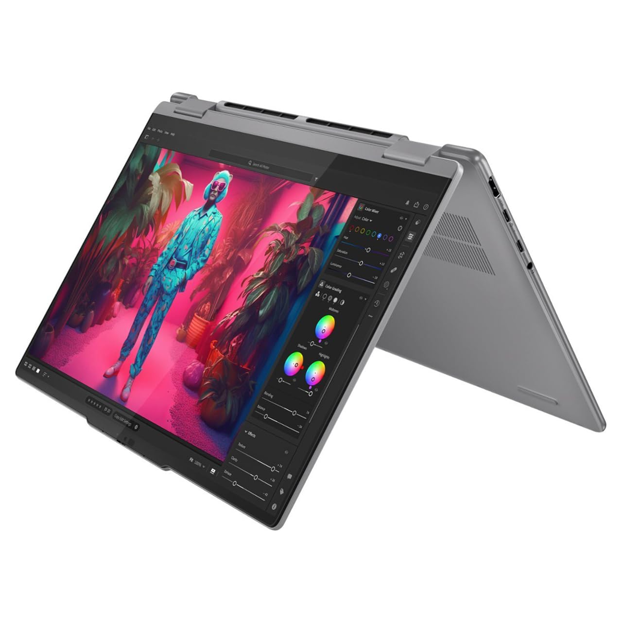 Lenovo Yoga 7 2-In-1 Laptop, 14 Wuxga Touchscreen Display, 6-Cores Ryzen 5 8640Hs (Up To 4.9 Ghz), 8Gb Ram, 512Gb Pcle Ssd, Back