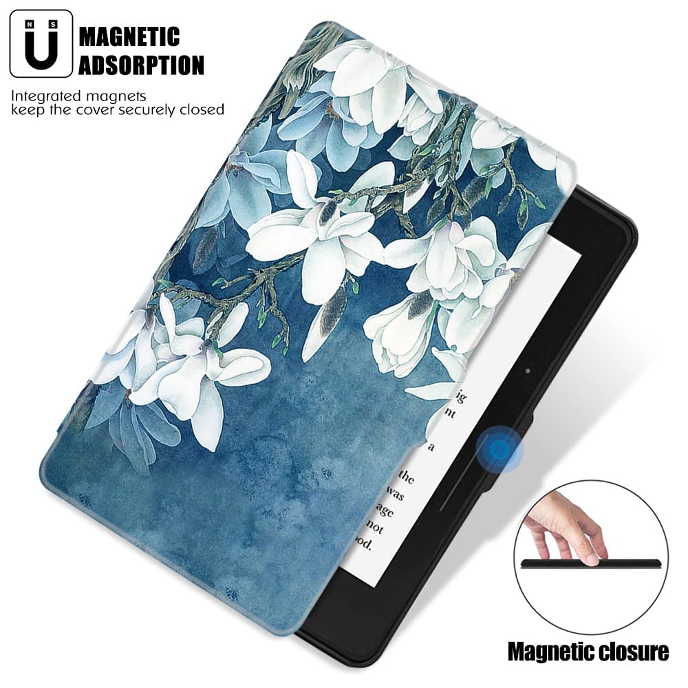 Bozhuorui Slim Case For Kindle Voyage Ereader   Lightweight Premium Pu Leather Cover With Auto Sleep/Wake (Magnolia)