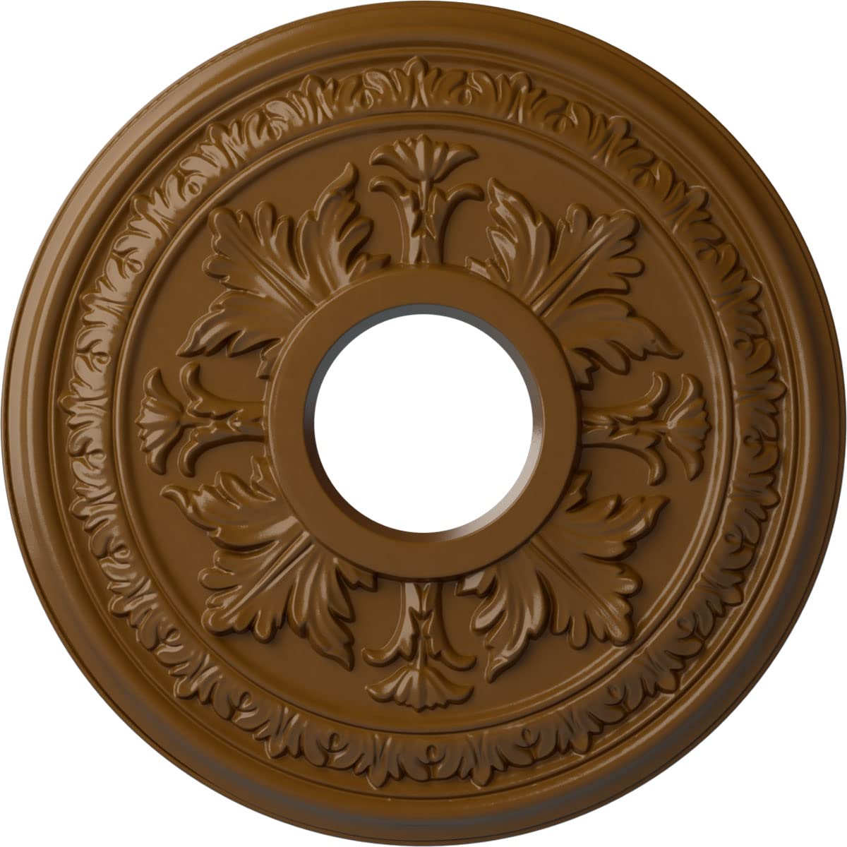 Ekena Millwork CM15BASTF 15-3/8 x 4-1/4 x 1-1/2 Baltimore Ceiling Medallion, Smokey Topaz