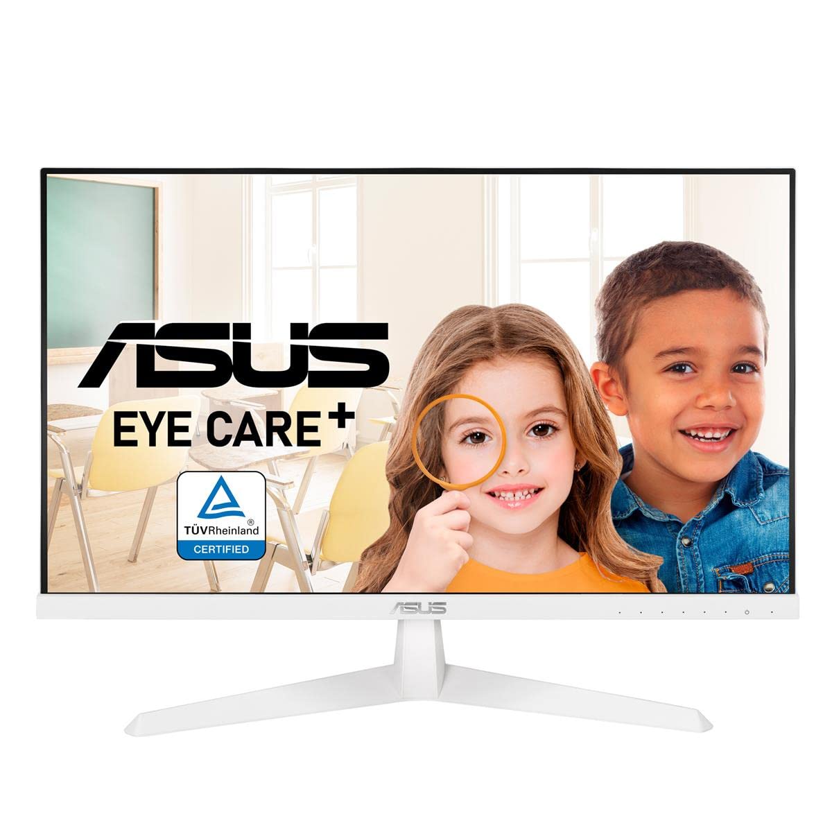 ASUS VY249HE-W 23.8    1080P Monitor - White, Full HD, 75Hz, IPS, Adaptive-Sync/FreeSync, Eye Care Plus, Color Augmentation, Res