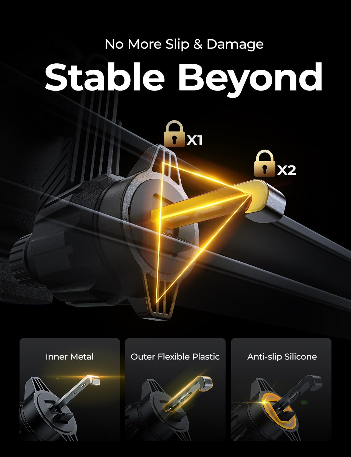 Lisen Phone Mount For Car Vent [Never Blocking] Rotatable Car Phone Holder Mount Air Vent Clip 2024 Hands Free Cell Phone Car Mo