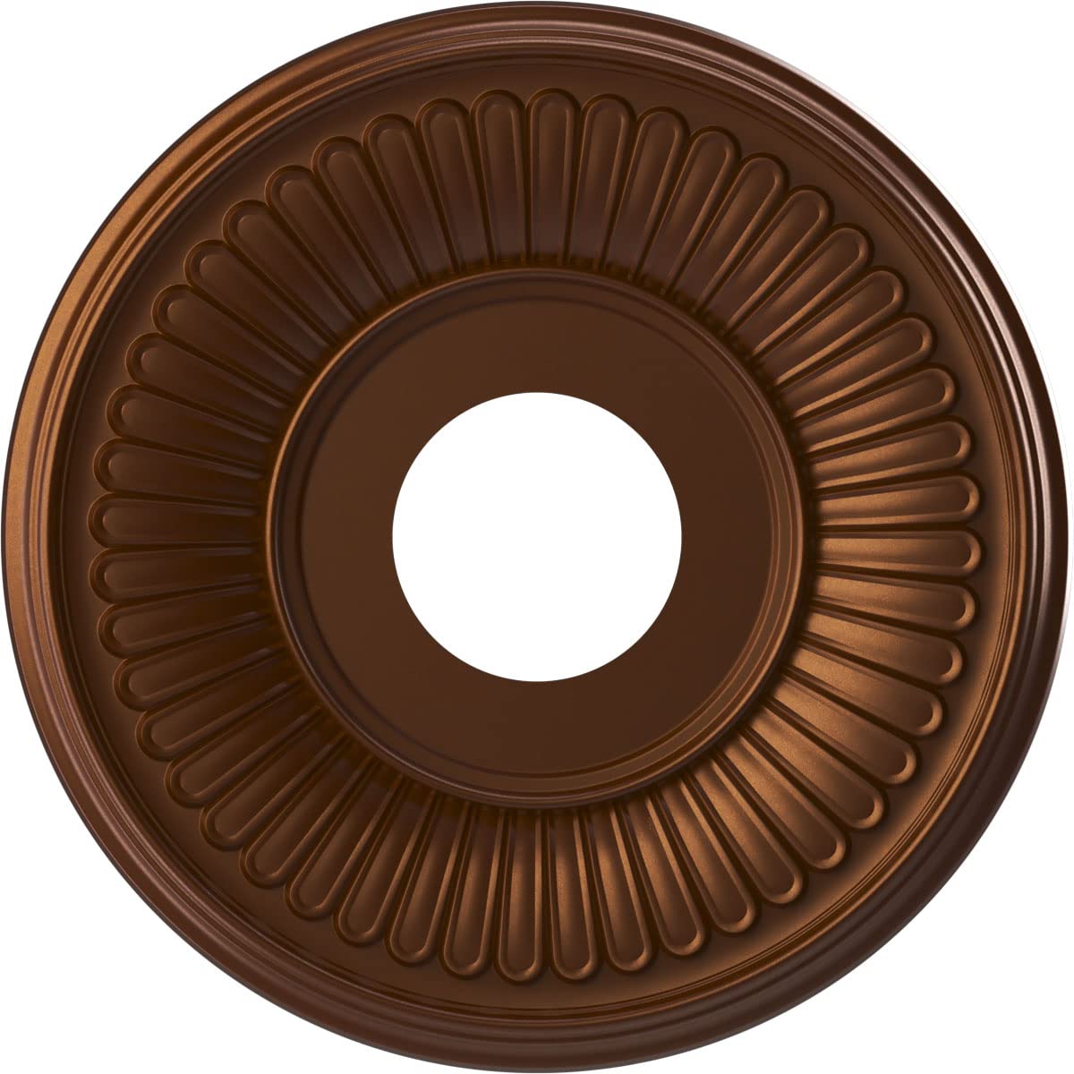 Ekena Millwork CMP13BECDC Berkshire Thermoformed PVC Ceiling Medallion (Fits Canopies up to 5 3/4), 13OD x 3 1/2ID x 3/4P, Metal