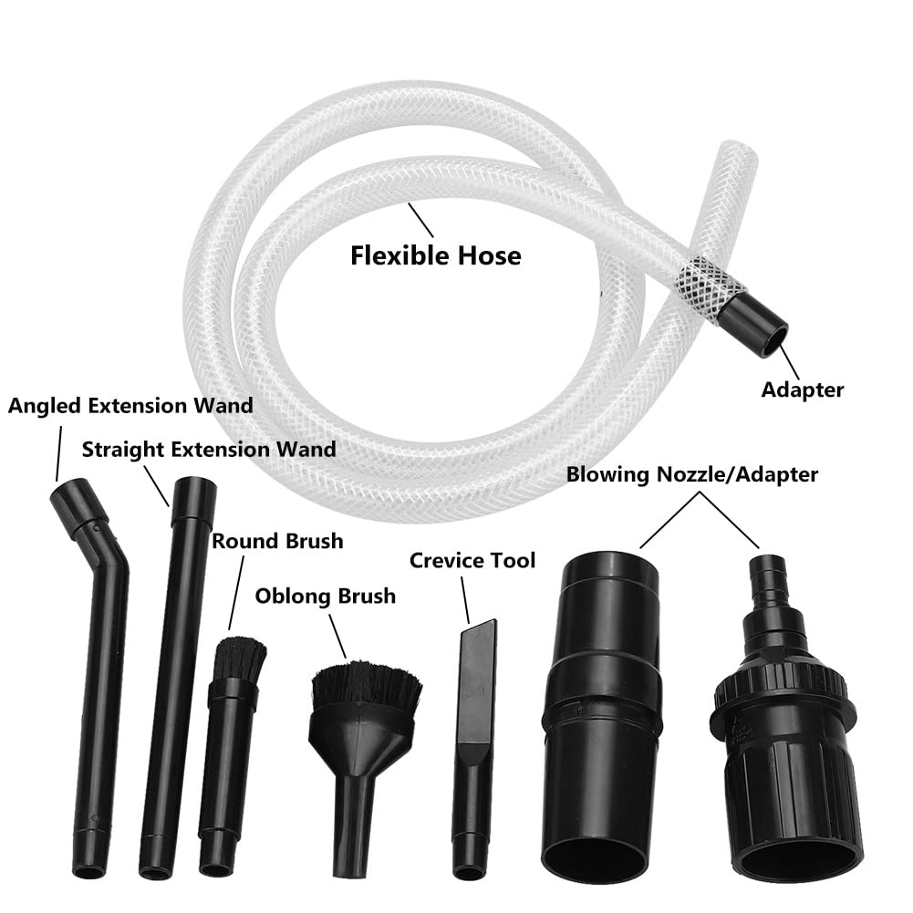 Eboxer Micro Kit Vacuum Attachments, Wet Dry Vacs Accessories For Compact Wet Dry Shop Vacuum, Home Car Vehicle Cleaner Tool Acc