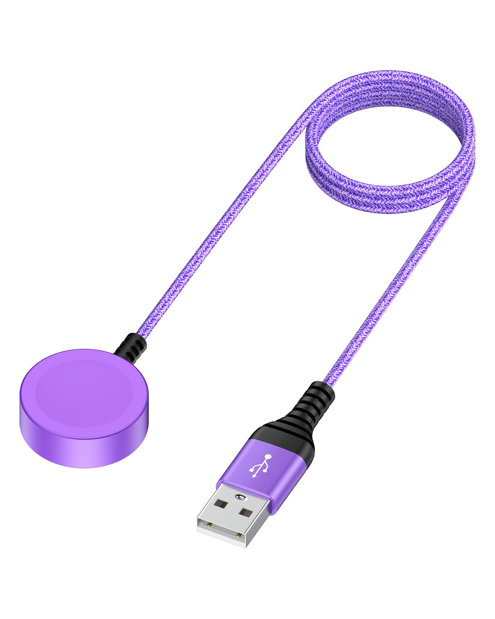 Galaxy Smart Watch Charger Compatible With Samsung Galaxy Watch 7/ Ultra/ 6 Classic/ 5 Pro/Fe, Nylon Braided Magnetic Charging D