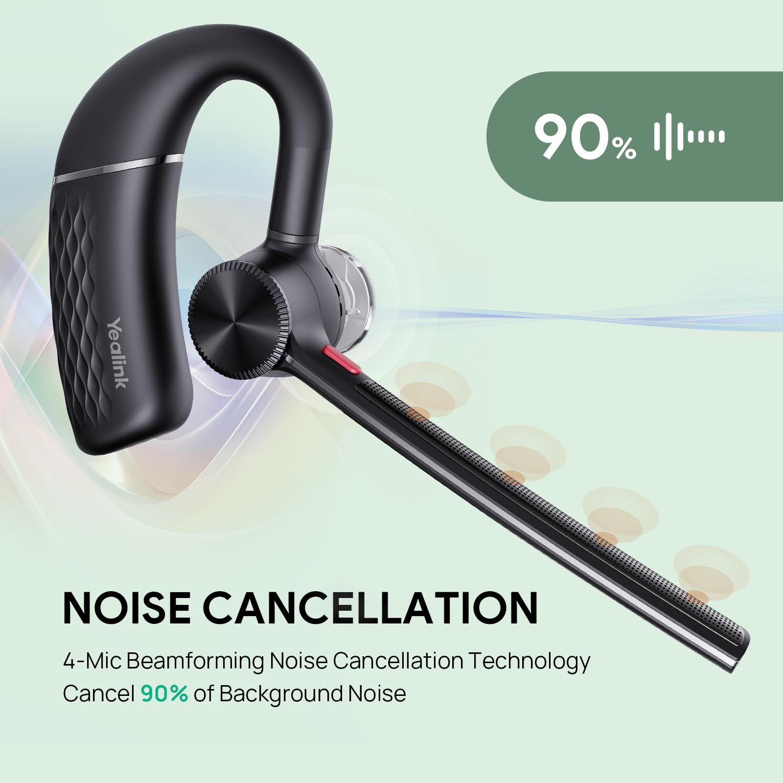 Yealink Bh71 Pro Bluetooth Headset With Usb Dongle, Teams Certified, 4 Noise Cancelling Microphone, Fit For Computer Laptops, Wi