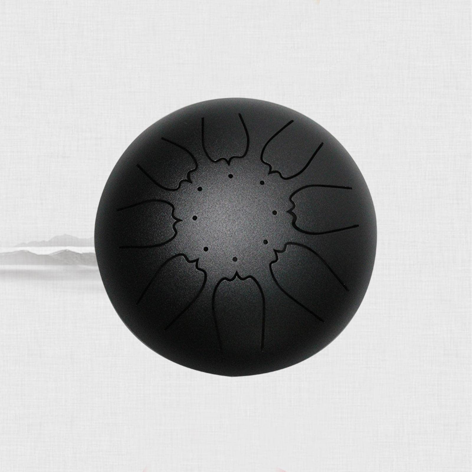 Ubersweet Mini 6 Inch Steel Tongue Drum Carrying Bag Drum Pads Music Education Gift Black