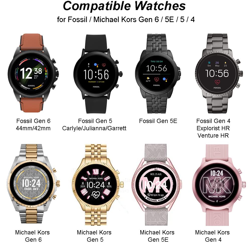 Charger For Fossil Gen 6 / Gen 5 / Gen 4 / Sport, For Michael Kors Gen 6 / Gen 5E / Gen 5 / Gen 4 Smartwatch Magnetic Charging C