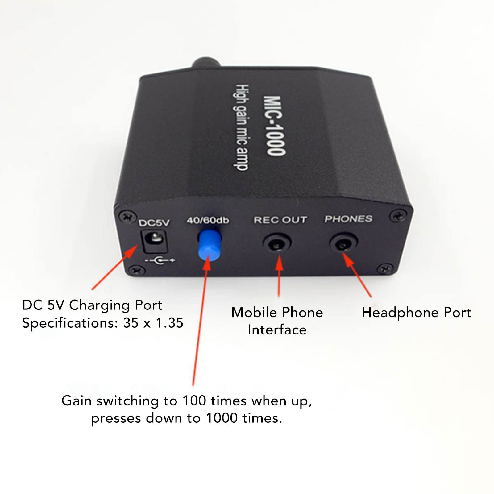 Microphone Amplifier Mic Audio Microphone Preamp Home Audio Power Amplifier System Kit