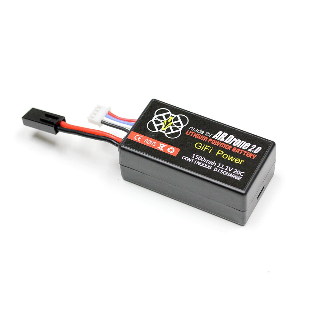 Maximalpower Gifi Power Lipo Battery For Parrot Ar.Drone 2.0 & 1.0 Quadricopter Lithium Polymer 1500Mah 11.1V 20C (1 Battery) (D