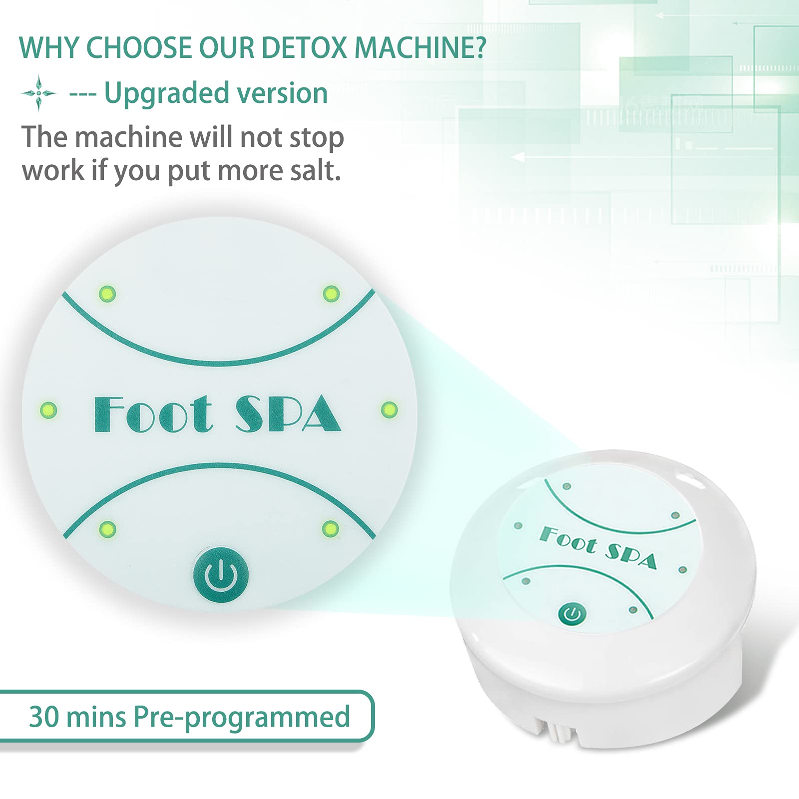 Ionic Foot Bath Detox Machine, Portable Foot Detox Machine Ion Cleanse Bath System With Stroage Bag, 100 Spa Liners, Spa At Home